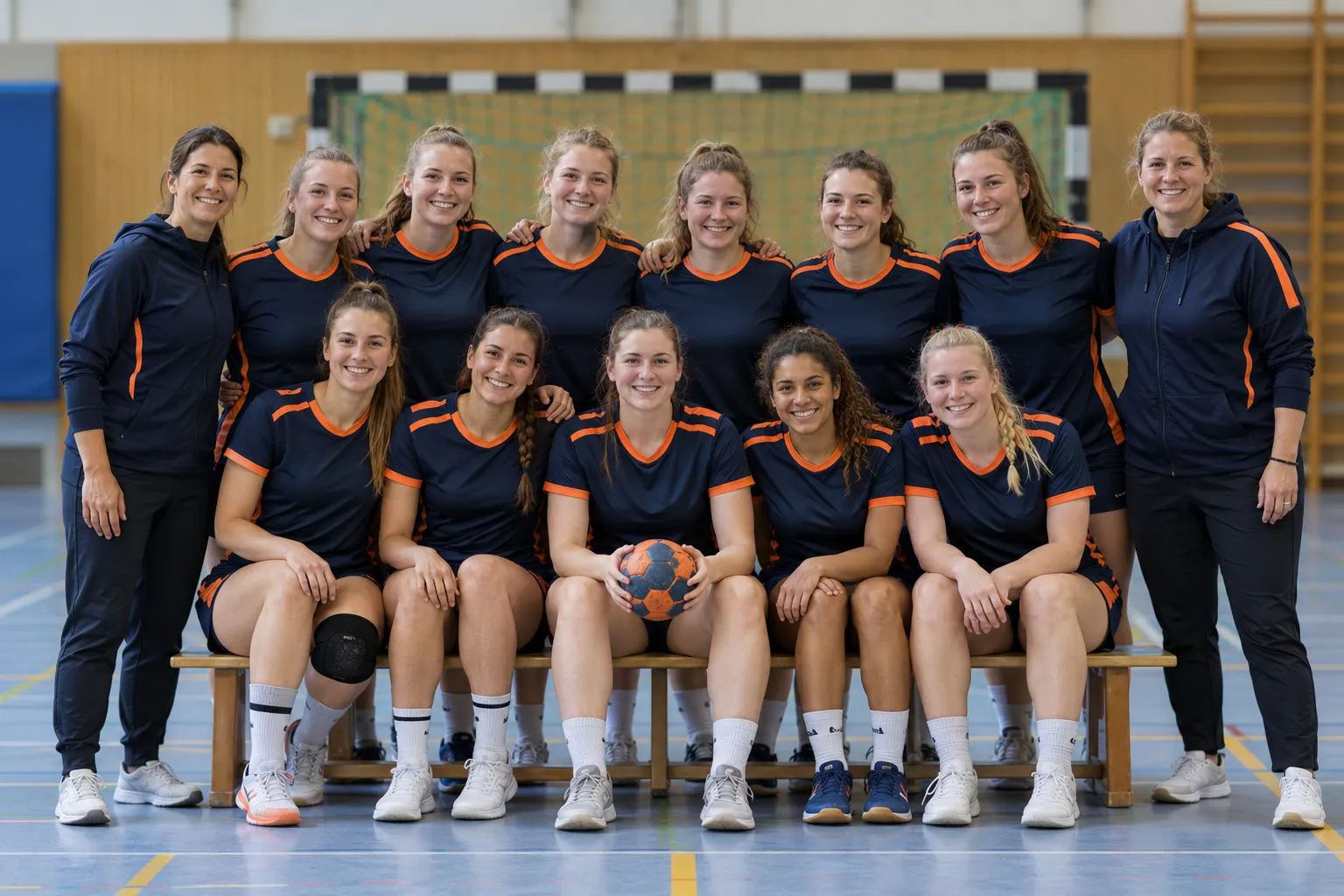 Mannschaftsfoto der Handball-Damen