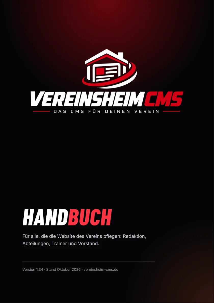 Titelseite des Handbuchs