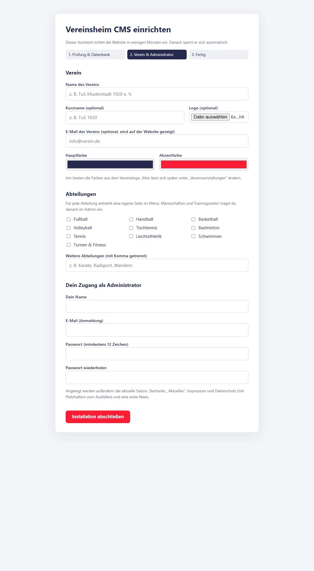 Installationsassistent